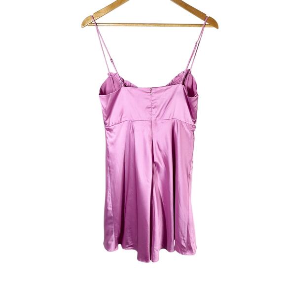 ASTR Ellison Satin Pink Slip Mini Dress Size Medium - Picture 2 of 10